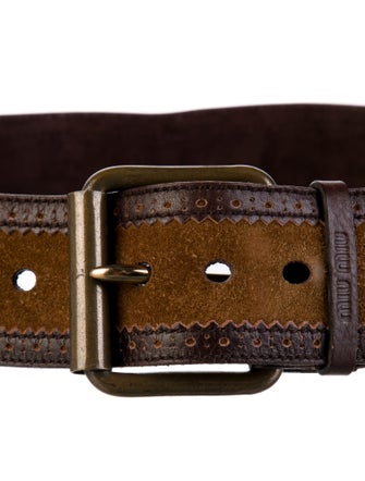 Miu Miu Wide Suede Waist Belt
