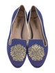 Miu Miu Graphic Print Crystal Embellishments Loafers