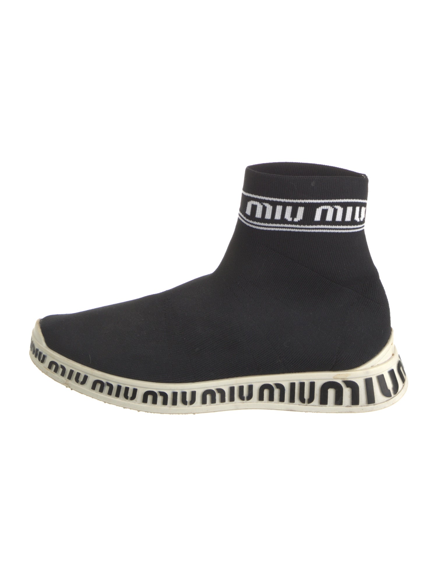 Miu Miu Graphic Print Sock Sneakers