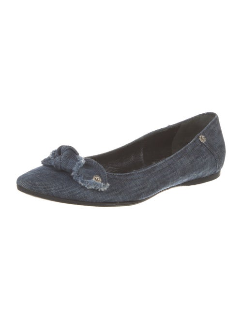 Miu Miu Denim Bow Accents Flats