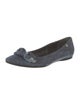 Miu Miu Denim Bow Accents Flats