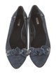 Miu Miu Denim Bow Accents Flats