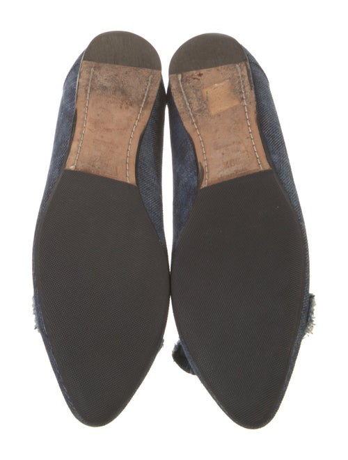 Miu Miu Denim Bow Accents Flats