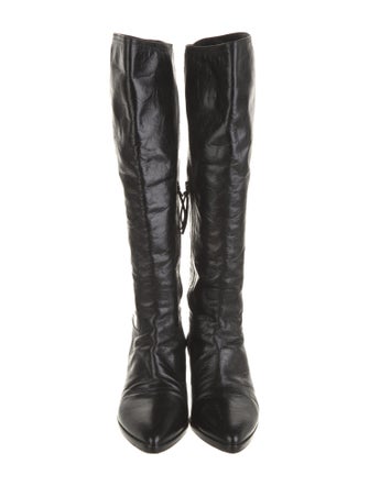 Miu Miu Leather Riding Boots
