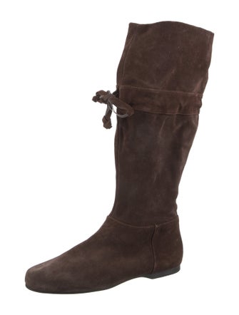 Miu Miu Suede Riding Boots