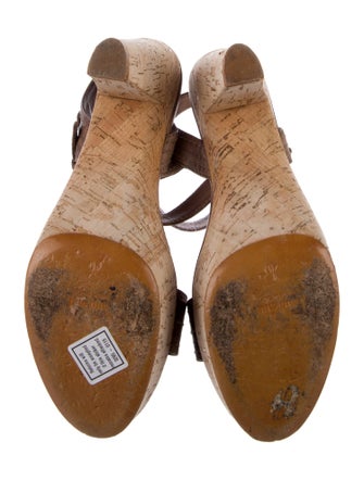 Miu Miu Leather Slingback Sandals