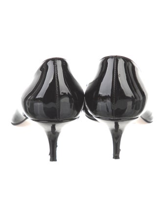 Miu Miu Patent Leather Crystal Embellishments Pumps