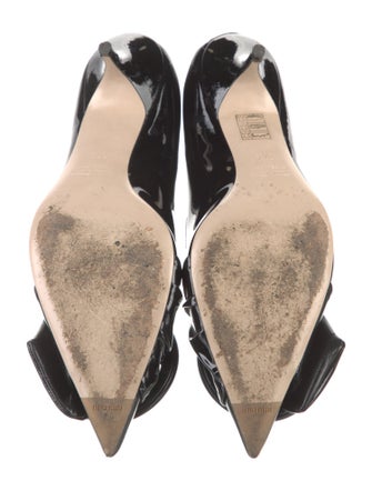Miu Miu Patent Leather Crystal Embellishments Pumps