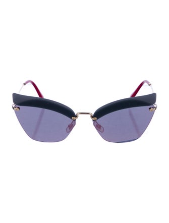 Miu Miu Cat-Eye Mirrored Sunglasses