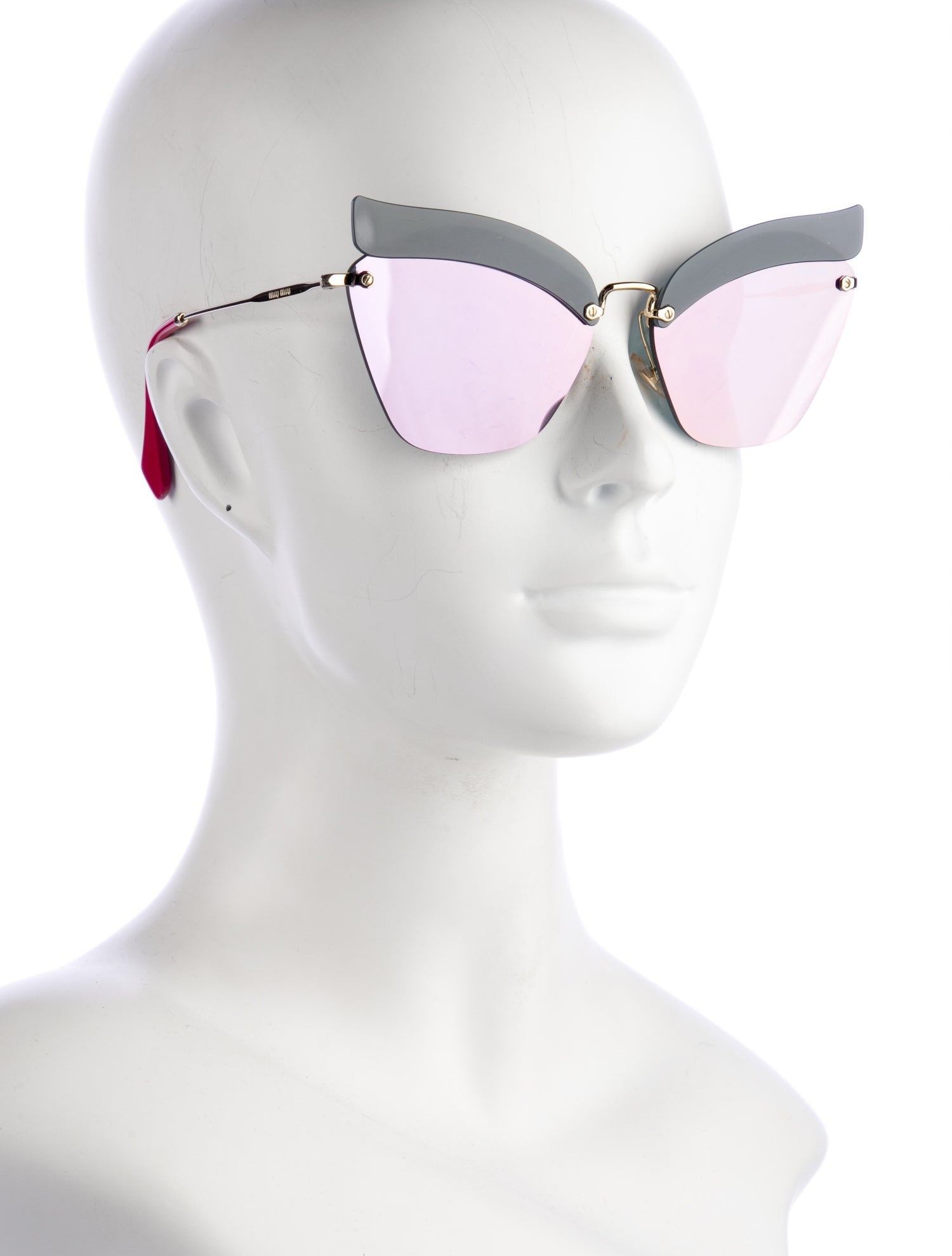 Miu Miu Cat-Eye Mirrored Sunglasses