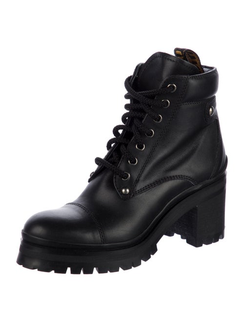Miu Miu Leather Combat Boots