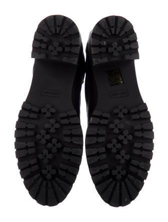 Miu Miu Leather Combat Boots
