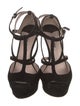 Miu Miu Suede T-Strap Sandals