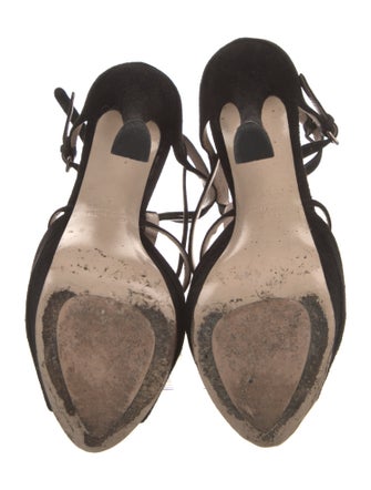 Miu Miu Suede T-Strap Sandals