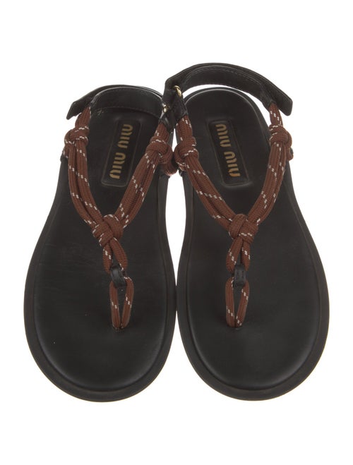 Miu Miu Leather Slingback Sandals