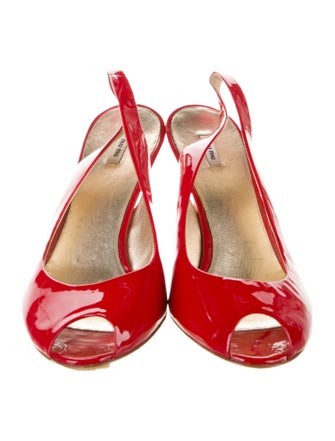 Miu Miu Patent Leather Slingback Pumps
