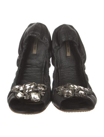 Miu Miu Leather Ballet Flats