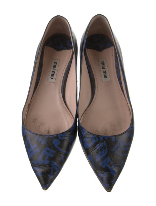 Miu Miu Leather Printed Flats