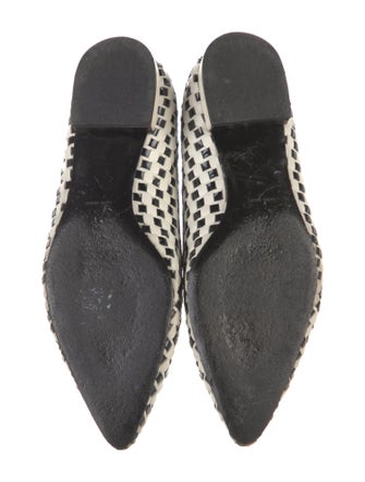 Miu Miu Leather Plaid Print Flats