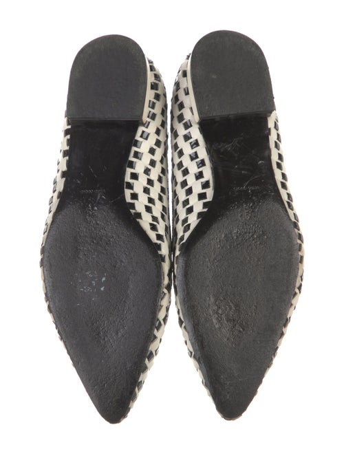 Miu Miu Leather Plaid Print Flats