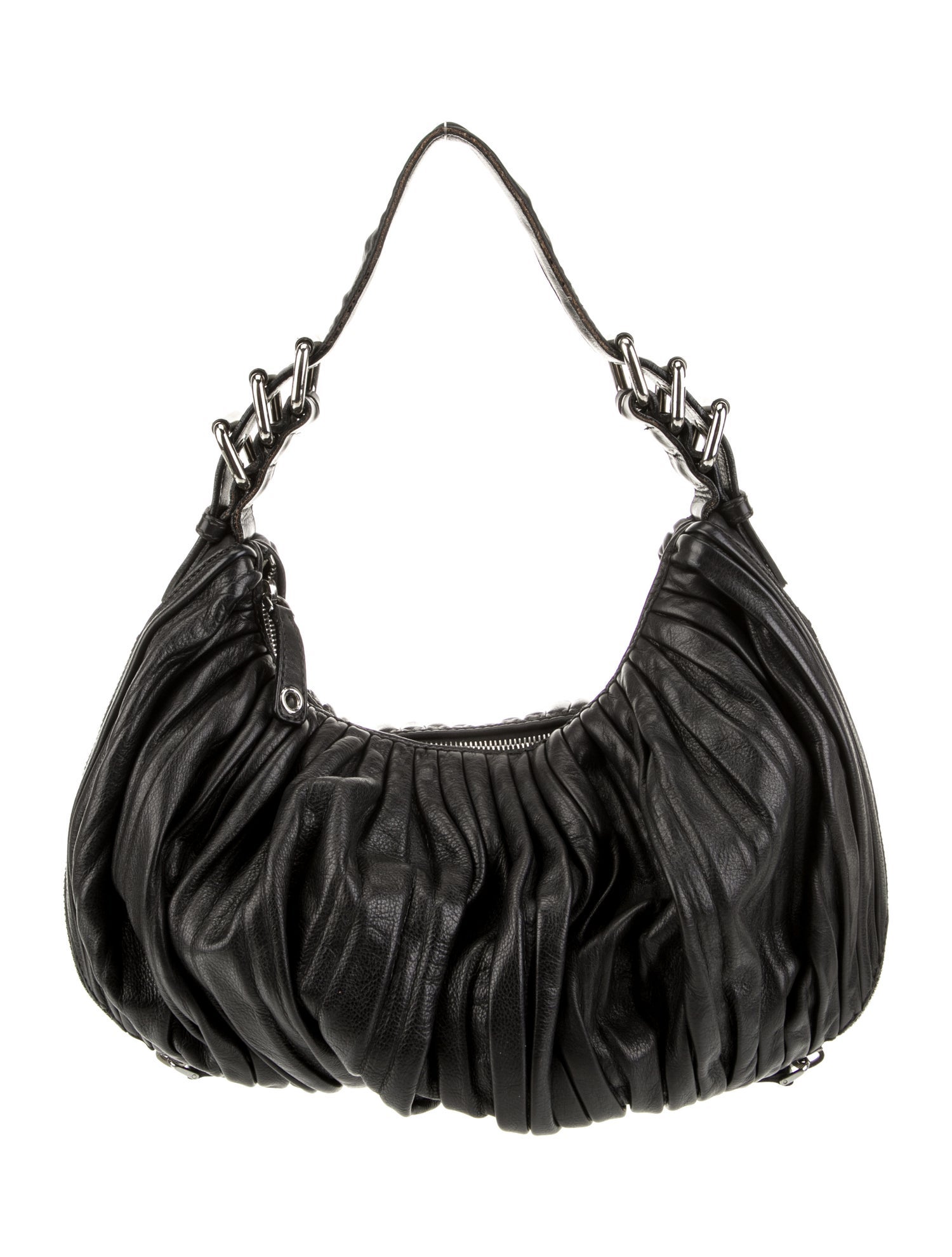 Miu Miu Leather Plisse