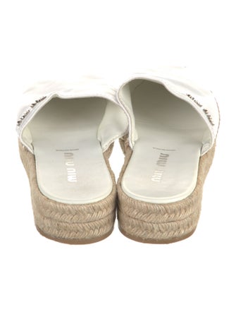Miu Miu Leather Whipstitch Trim Mules