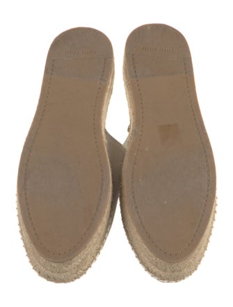 Miu Miu Leather Whipstitch Trim Mules