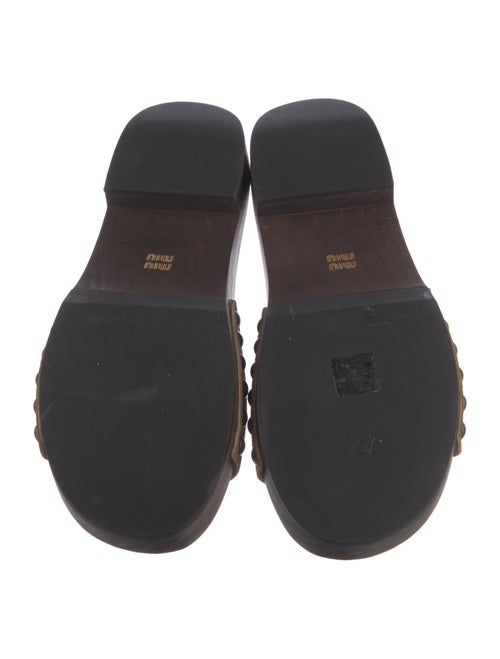 Miu Miu Suede Studded Accents Slides