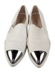Miu Miu Leather Colorblock Pattern Loafers