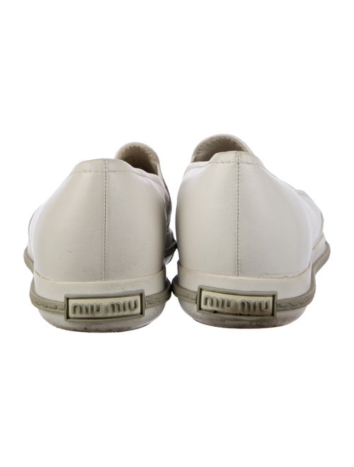 Miu Miu Leather Colorblock Pattern Loafers