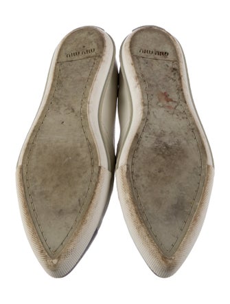 Miu Miu Leather Colorblock Pattern Loafers