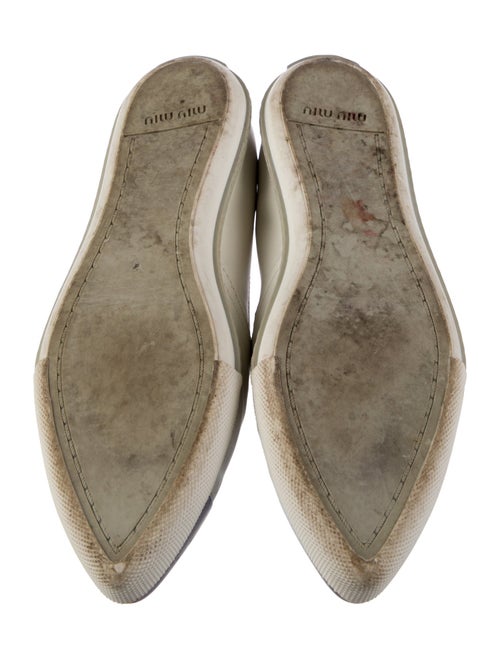 Miu Miu Leather Colorblock Pattern Loafers