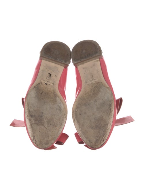 Miu Miu Patent Leather Bow Accents Flats