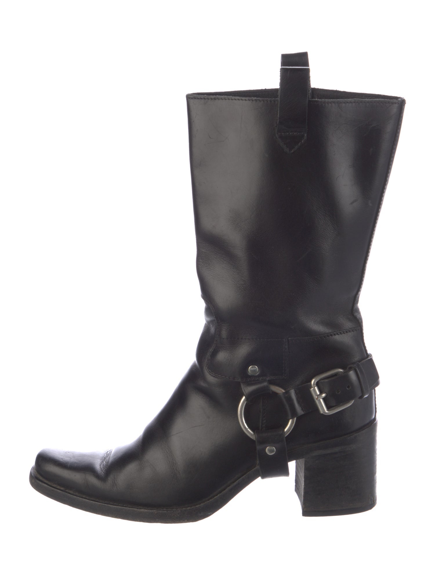 Miu Miu Leather Moto Boots