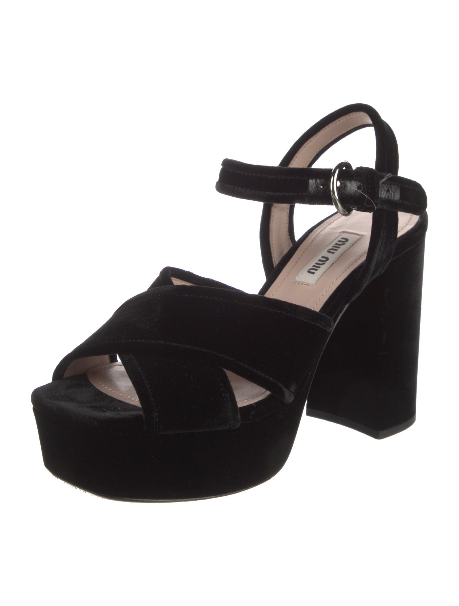 Miu Miu Velvet Slingback Sandals