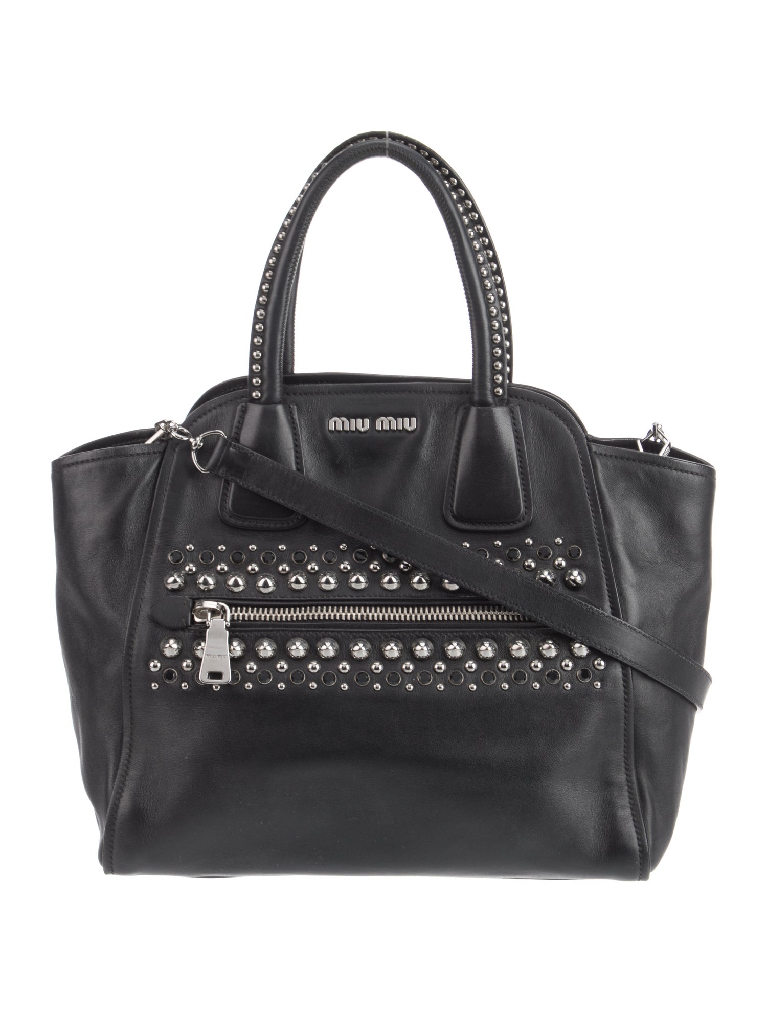 Miu Miu Leather Top Handle Bag