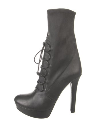 Miu Miu Leather Lace-Up Boots