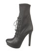 Miu Miu Leather Lace-Up Boots