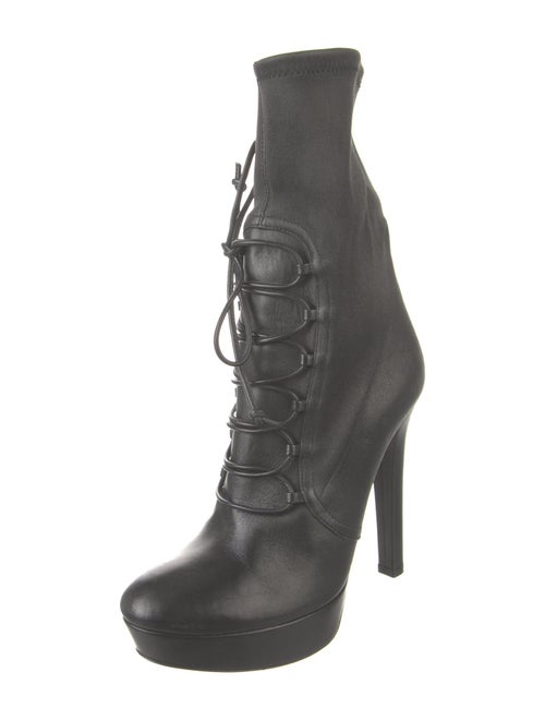Miu Miu Leather Lace-Up Boots