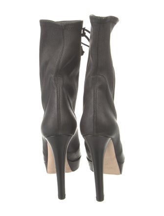 Miu Miu Leather Lace-Up Boots
