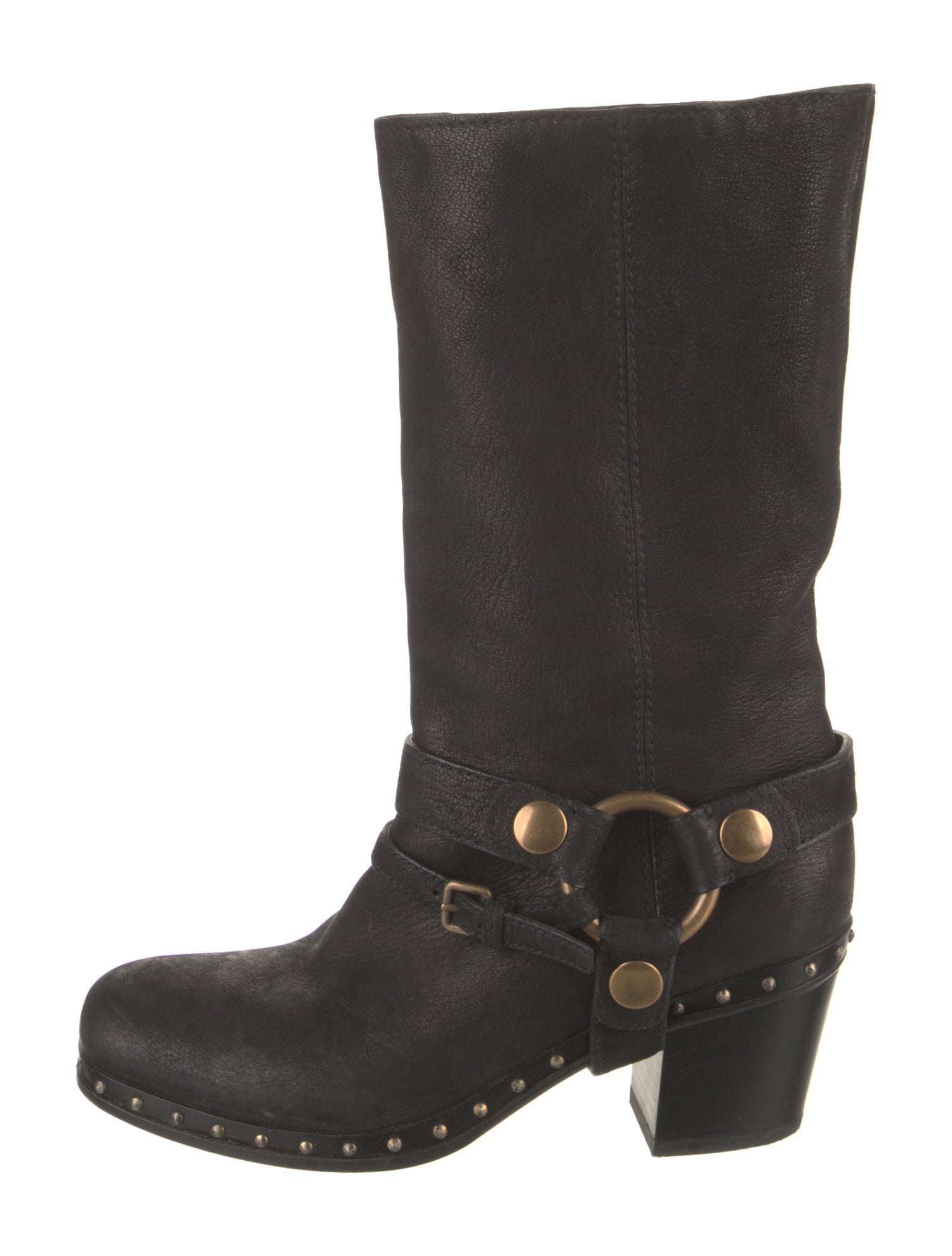 Miu Miu Leather Moto Boots