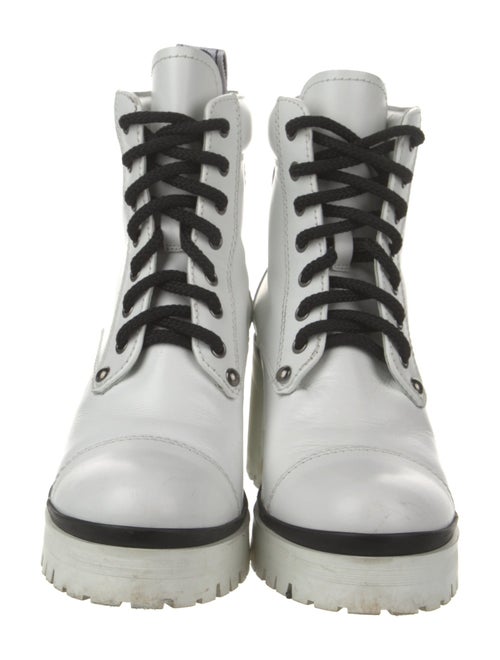Miu Miu Leather Combat Boots