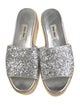 Miu Miu Leather Colorblock Pattern Espadrilles