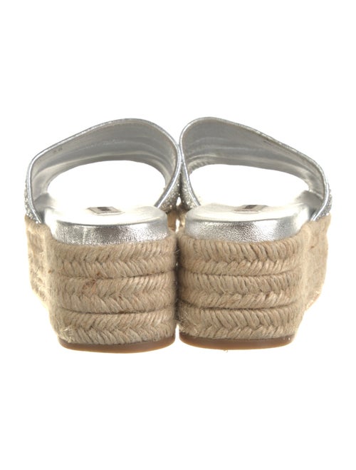 Miu Miu Leather Colorblock Pattern Espadrilles