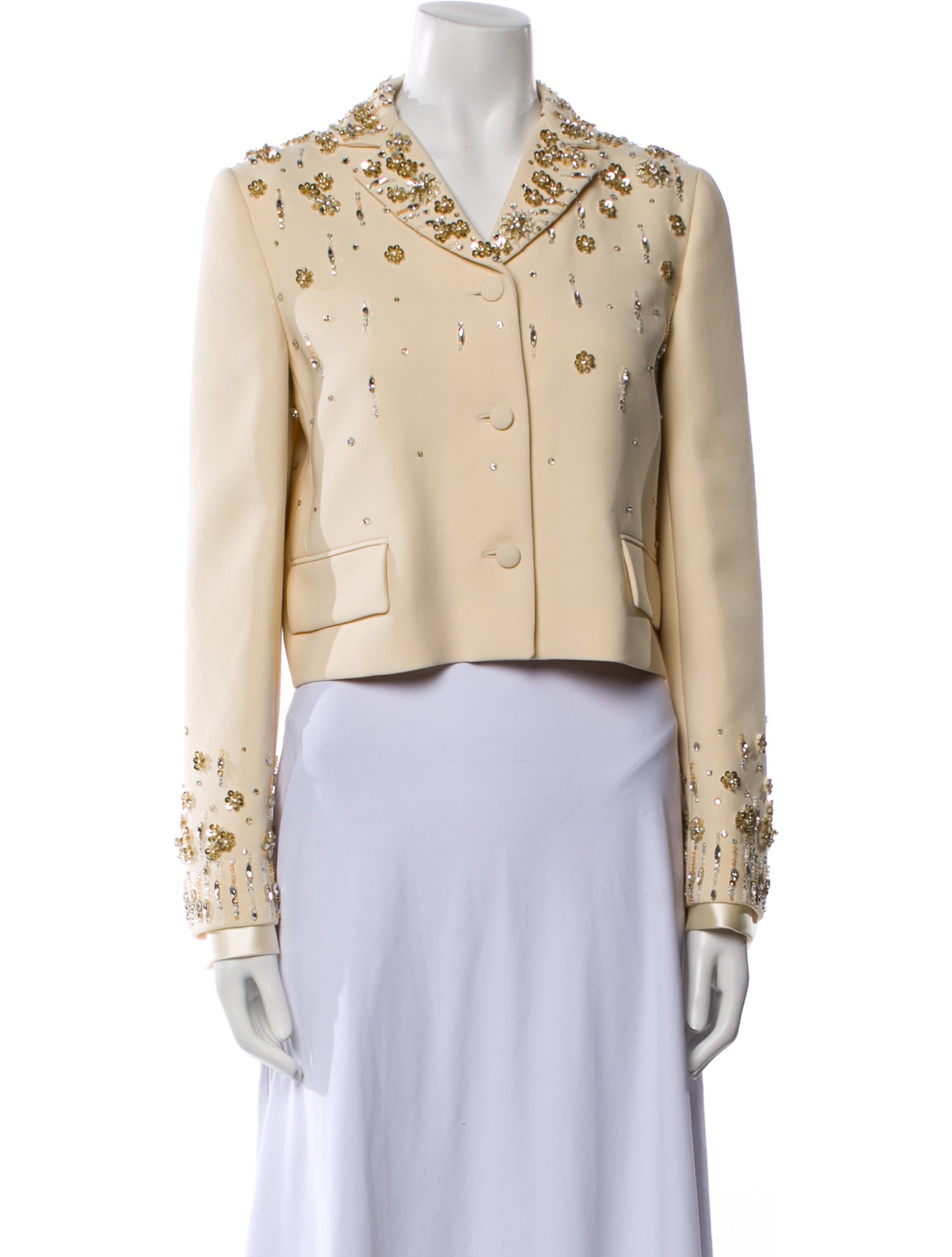 Miu Miu 2022 Floral Print Evening Jacket w/ Tags