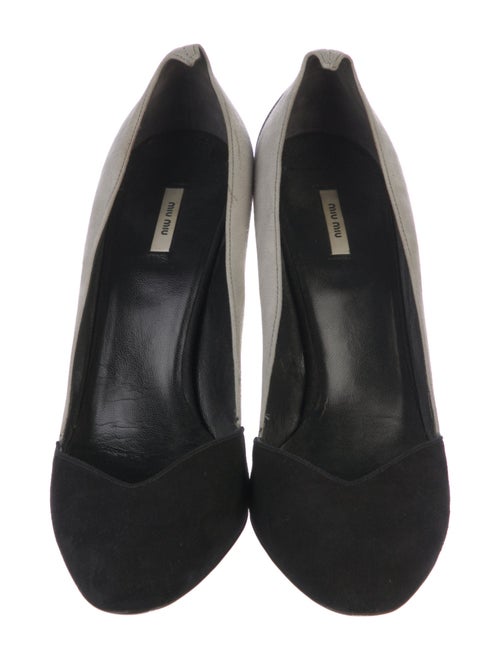 Miu Miu Suede Colorblock Pattern Pumps