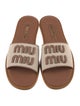 Miu Miu Straw Printed Slides