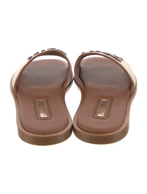 Miu Miu Straw Printed Slides