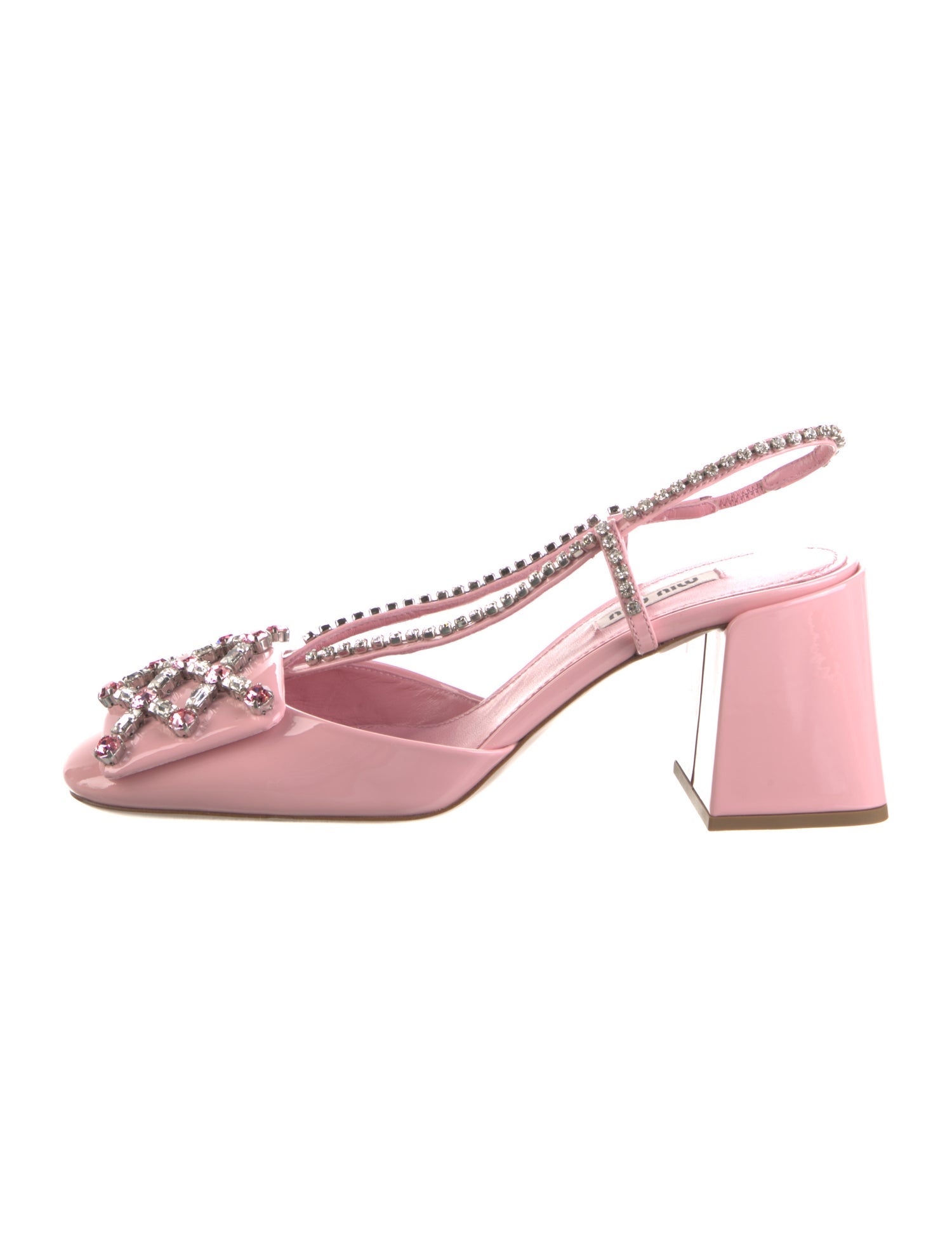 Miu Miu Patent Leather Slingback Sandals