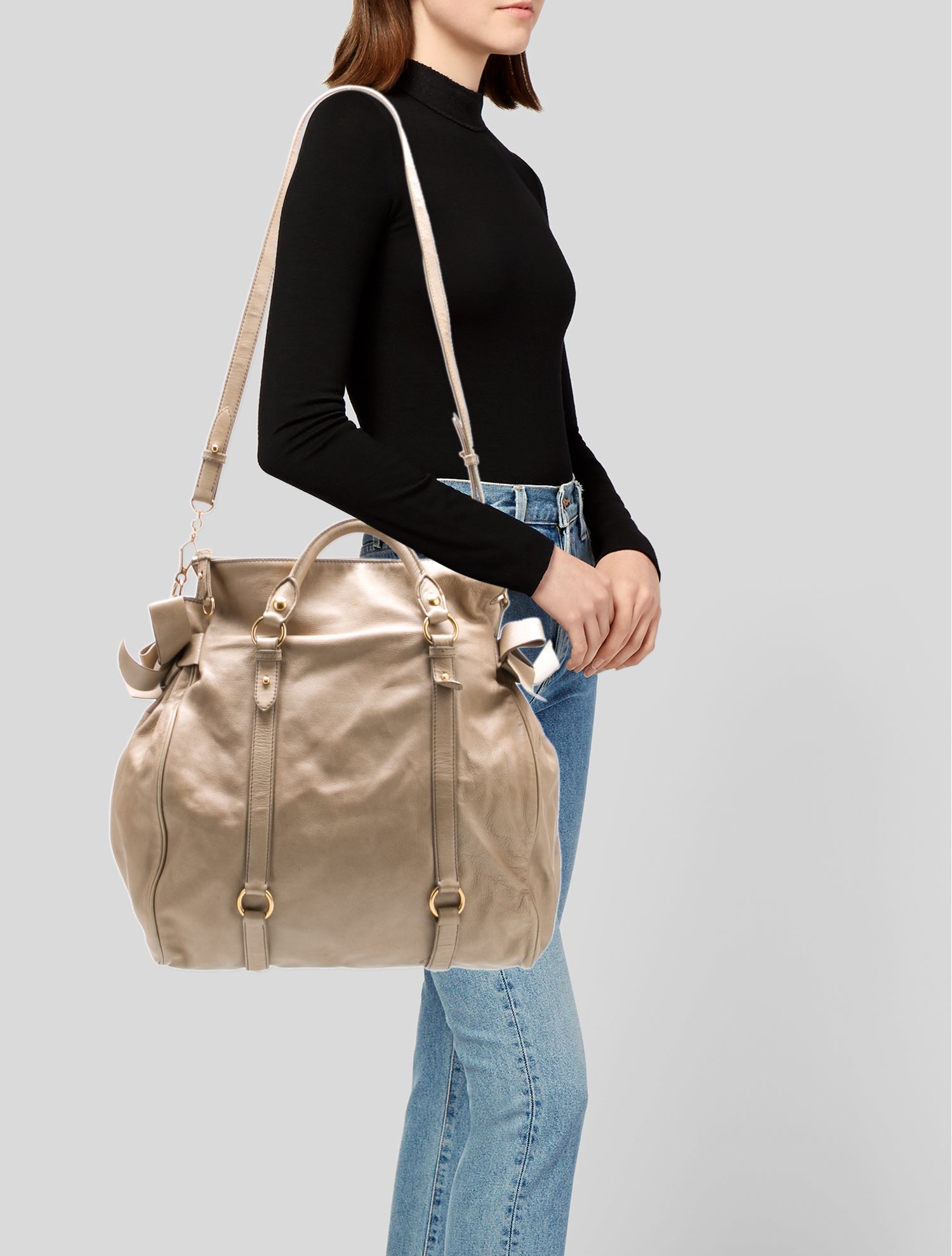 Miu Miu Leather Top Handle Bag